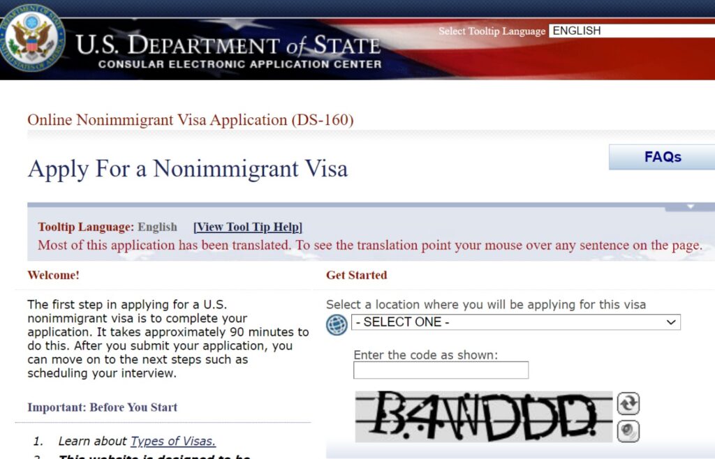 como alterar o formulario ds 160 do visto americano 1