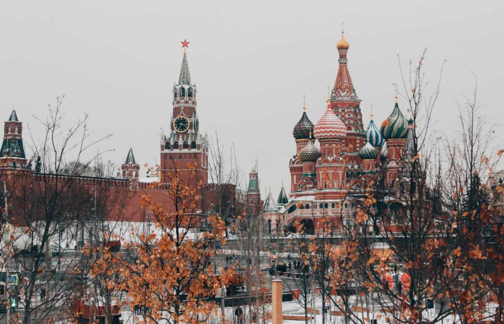 Edifícios em Kremlin, na Rússia