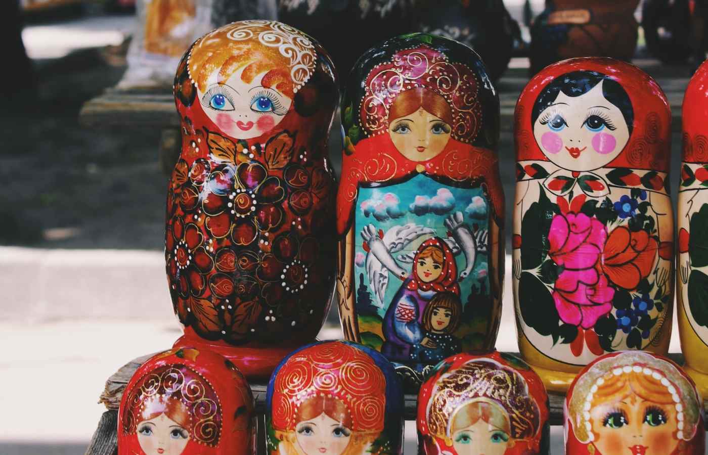 Matrioska, conhecida como boneca russa, um brinque tradicional da Rússia