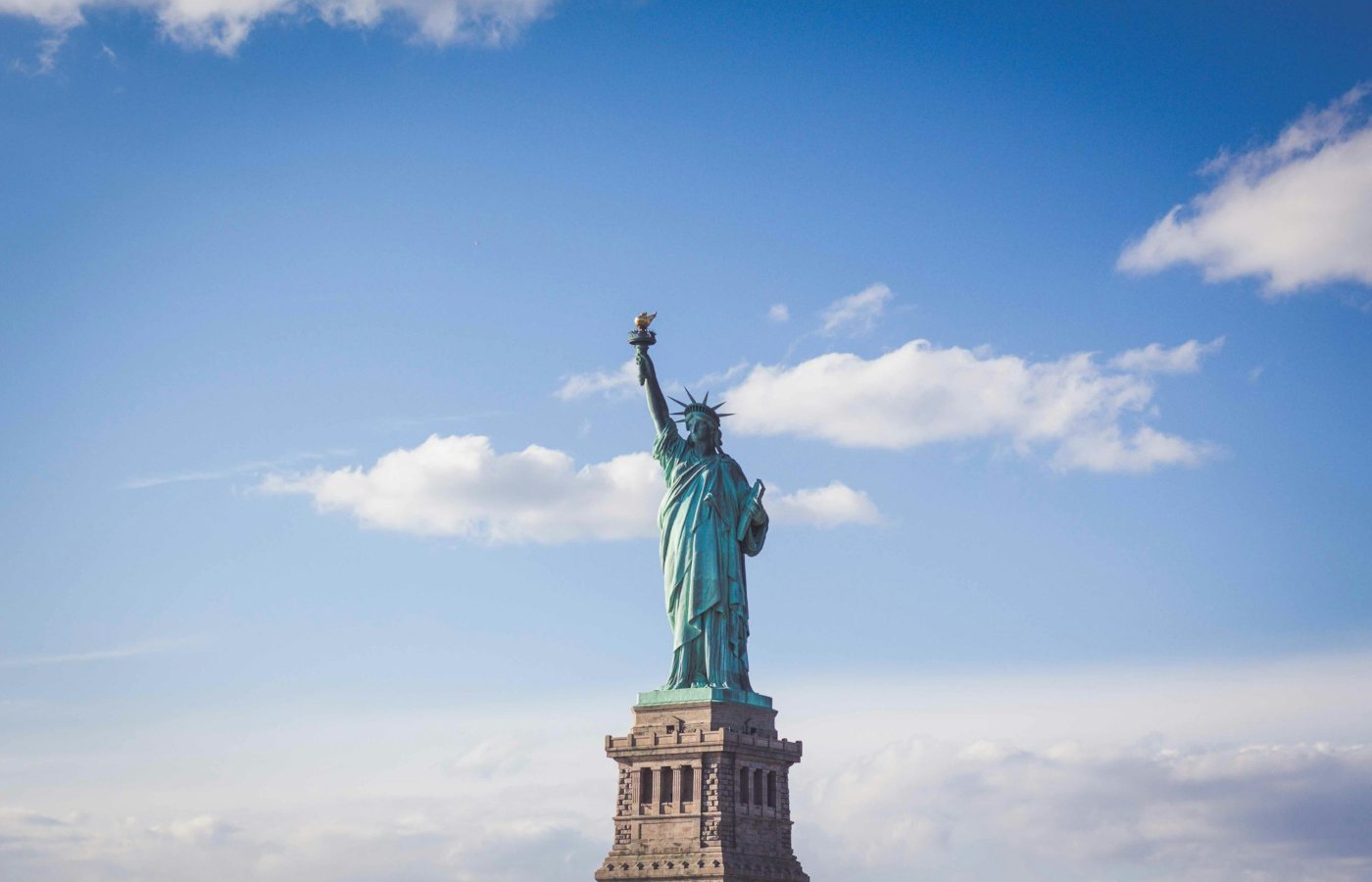 Estatua da Liberdade, que pode ser visitada nos EUA com um visto americano.