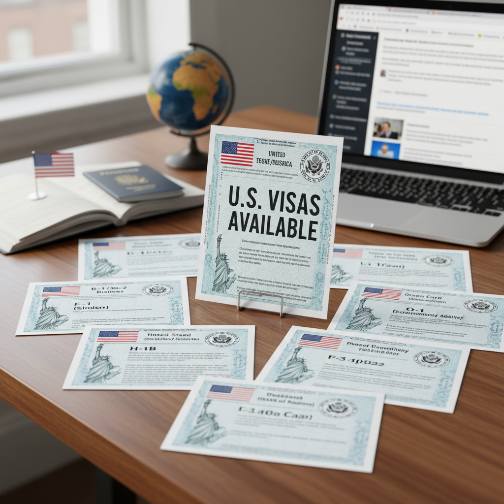 Tipos de vistos americanos disponíveis